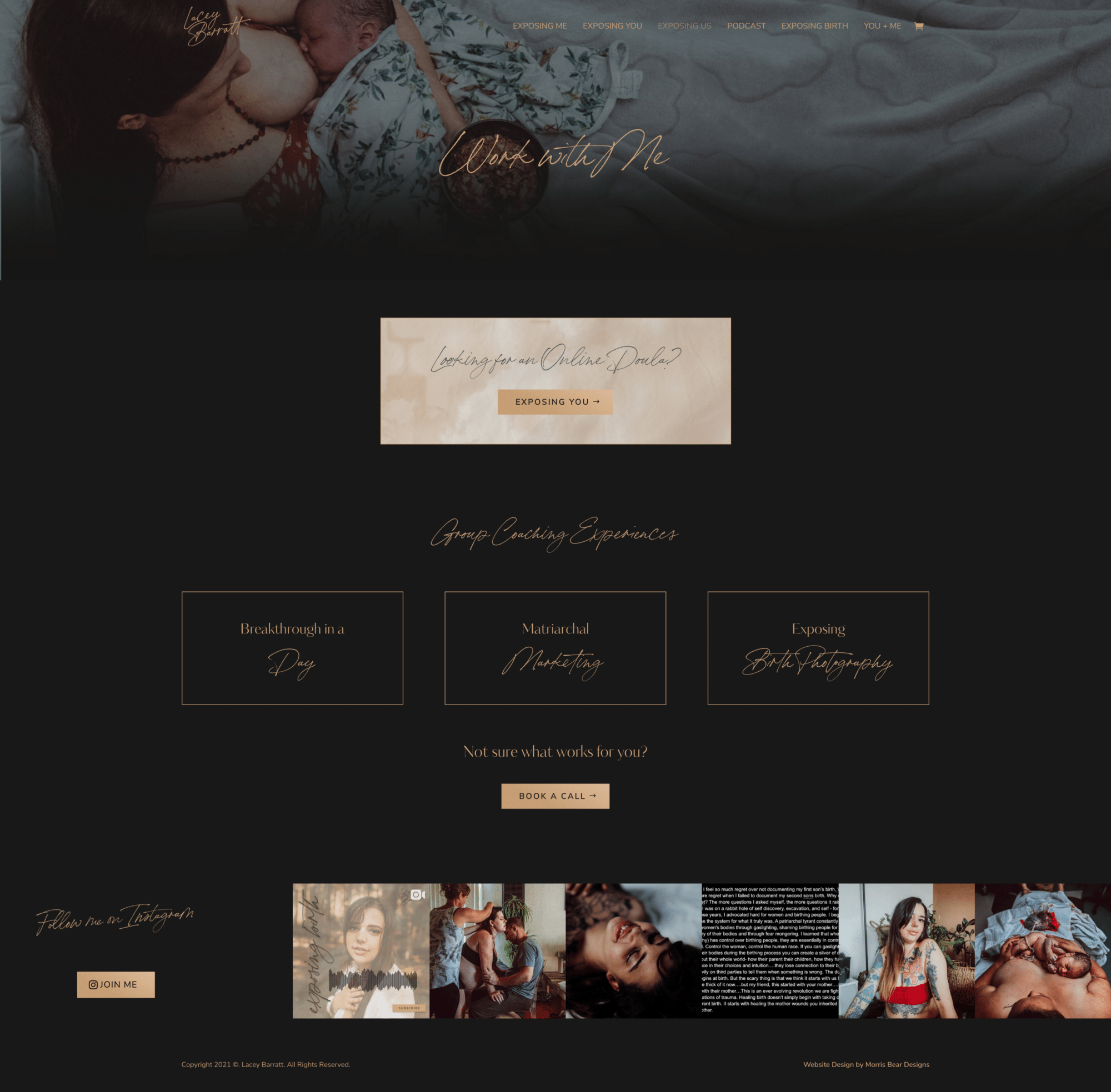 Luxury Website Design for Lacey Barratt Virtual Doula and Coach