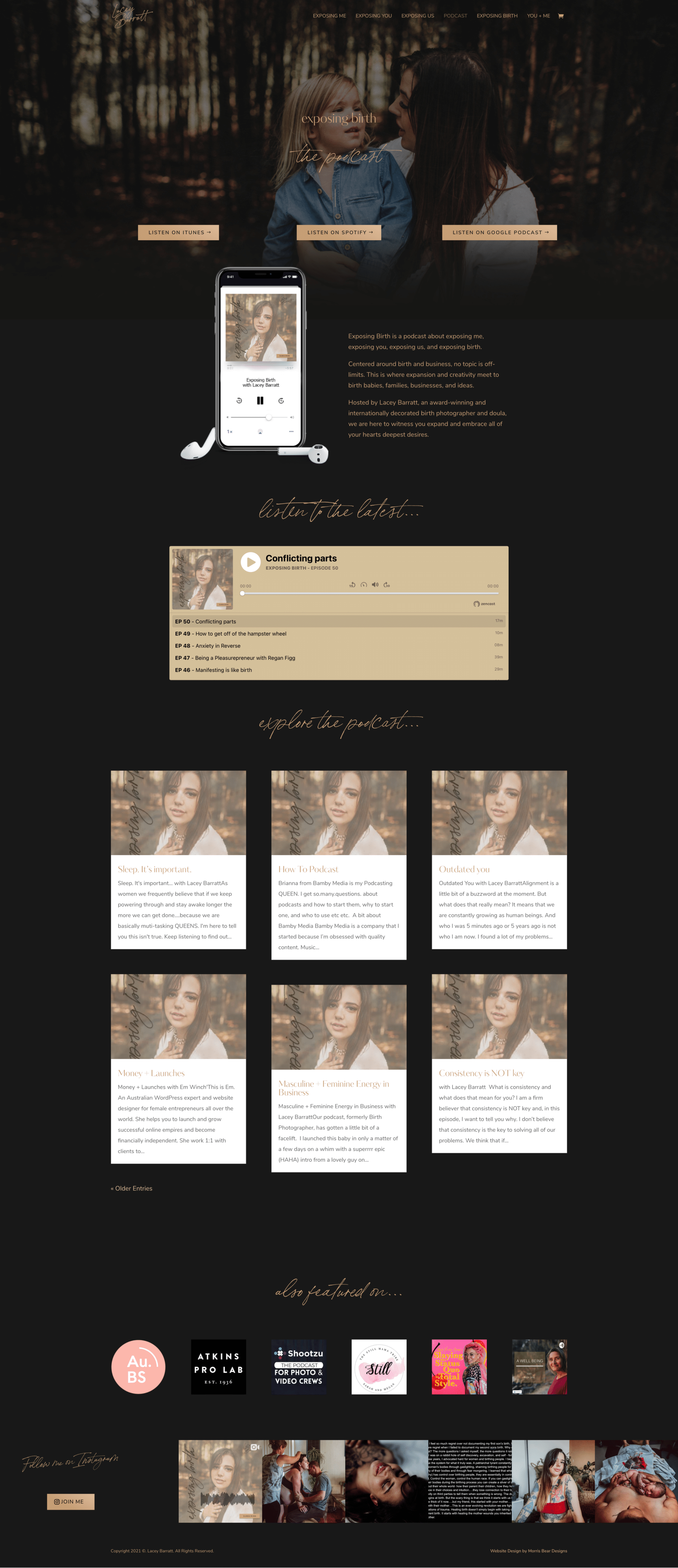 Luxury Website Design for Lacey Barratt Virtual Doula and Coach