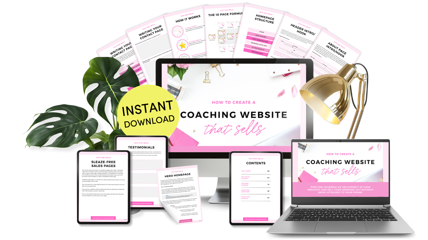Website Content Planner Template for Coaches, Course Creators and Service Businesses